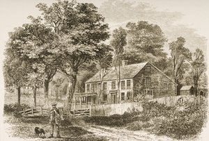 Historioitsija William H. Prescottin koti Pepperillissä lähellä Bostonia, noin vuonna 1870 Religious Tract Societyn julkaisemasta American Picturesista, 1876 tekijältä English School