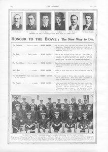 Kunnia rohkeille: Uusi tapa kuolla, The Spherestä, 4. toukokuuta 1912 tekijältä English School