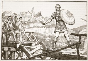 Horatius Cocles puolustamassa siltaa tekijältä English School