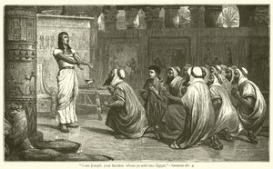 "Minä olen Joosef, veljenne, jonka myitte Egyptiin", Genesis, xlv, 4 (kaiverrus) tekijältä English School