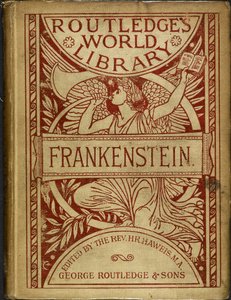 Kuvitettu "Frankensteinin" etukansi, kirjoittanut Mary Shelley tekijältä English School