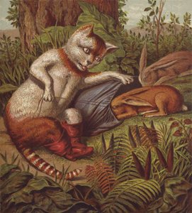 Kuvitus pillulle saappaissa (väri litho) tekijältä English School