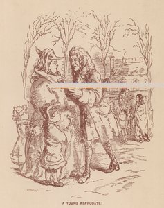 Thackerayn kuvitus Virginialaisille (litho) tekijältä English School