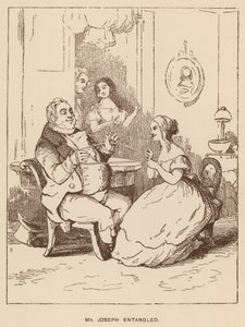 Kuvitus Thackerayn Vanity Fair -tapahtumaan (litho) tekijältä English School