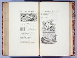 Cassium Severumissa, Quintus Horatius Flacin teoksista, paina John Pine, 1733-7 tekijältä English School