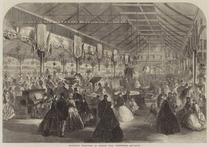 Teollisuusnäyttely Bingley Hallissa, Birmingham (kaiverrus) tekijältä English School