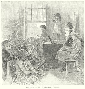 Teollisuuskoulun lapsiluokka (kaiverrus) (kaiverrus) tekijältä English School