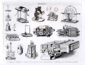 Sähkön löytämiseen ja käyttöön liittyvät instrumentit, 1-15, No.1 Electrophorus; No.2 lauhdutuselektroskooppi; No.3 Leyden Jar ja Pith Balls; No.4 lieriömäinen kitkakone; Nro 5 tekijältä English School