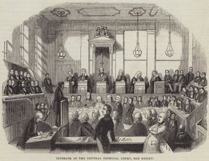Keskusrikostuomioistuimen sisätilat, Old Bailey (kaiverrus) tekijältä English School