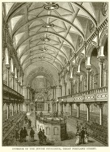 Juutalaisen synagogan sisätilat, Great Portland Street tekijältä English School