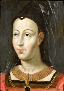 Isabella of Bourbon (kaiverrettu "Margaret of York") n. 1581-1613 (öljy levylle) tekijältä English School