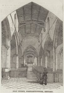 Islip Church, Northamptonshire, kunnostettu (kaiverrus) tekijältä English School