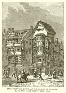 Izaac Waltons House, Chancery Lanen ja Fleet Streetin kulmassa, 1627--1644