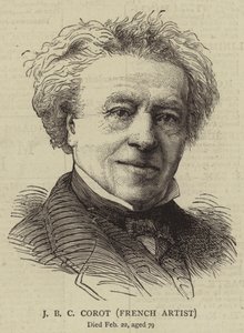 J B C Corot, ranskalainen taiteilija (kaiverrus) tekijältä English School