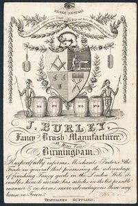 J Burley, Fancy Brush -valmistaja, kauppakortti tekijältä English School