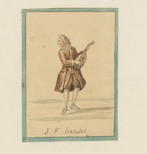 J. F. Handel, 1800-luvun puoliväli (kynä ja muste, värikynä ja pesu paperille) tekijältä English School