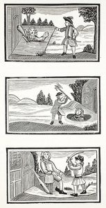 Jack and the Giants, kuvitus John Ashtonin kirjasta Chap-books of the Eighteenth Century, pubi. 1882 tekijältä English School