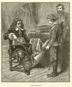 Jean Baptiste Colbert poikana, "Pidän tästä eniten" (kaiverrus). tekijältä English School