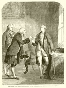John Adams, ensimmäinen Yhdysvaltain suurlähettiläs Englannin hovissa, esitteli kuningas George III:lle tekijältä English School