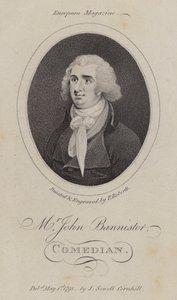 John Bannister, englantilainen näyttelijä, koomikko ja teatterijohtaja (kaiverrus) tekijältä English School