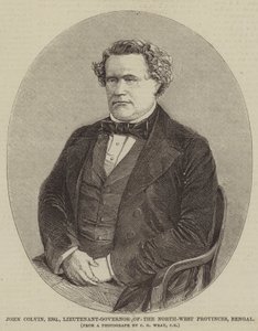 John Colvin, Esquire, luoteisprovinssien luutnantti-kuvernööri, Bengal (kaiverrus) tekijältä English School