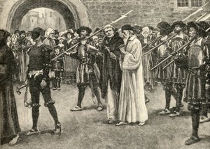 John Frith (1503-33) menossa marttyyrikuolemaansa. tekijältä English School