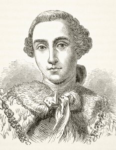 John Stuart, 3. Earl of Bute, William Hickman Smith Aubreyn (1858-1916) "The National and Domestic History of England" -julkaisusta Lontoossa, noin 1890. tekijältä English School