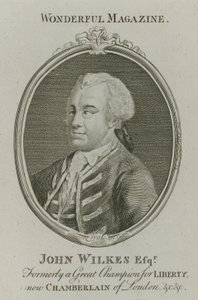 John Wilkes, entinen vapauden mestari, nyt Lontoon Chamberlain tekijältä English School