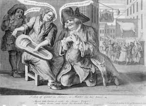 John of Gant in Love, eli Mars polvillaan, 1749 tekijältä English School