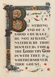 Joosua 1:9 (chromolitho) tekijältä English School