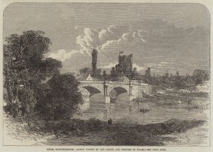 Kelso, Roxburghshire, jossa Walesin prinssi ja prinsessa vieraili äskettäin (kaiverrus) tekijältä English School