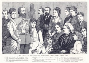 Värillisen lisäosan avaimenperä, Kuninkaallinen perhe, 1880 tekijältä English School