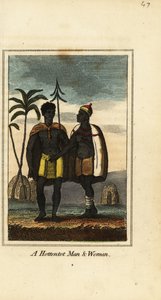 Khoikhoi mies ja nainen, Etelä-Afrikka tekijältä English School