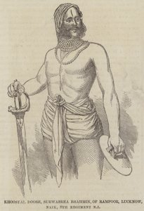 Khoosyal Doobe, Surwarrea Brahmin, Rampoor, Lucknow, Naik, 8. rykmentin syntyperäinen jalkaväki (kaiverrus) tekijältä English School