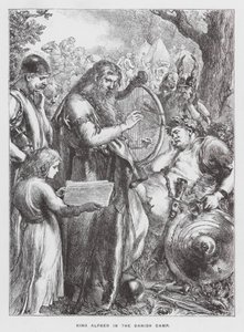 Kuningas Alfred Tanskan leirissä (kaiverrus) tekijältä English School