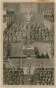 Kuningas Kaarle I High Court of Justicessa Whitehallissa, 1648 tekijältä English School