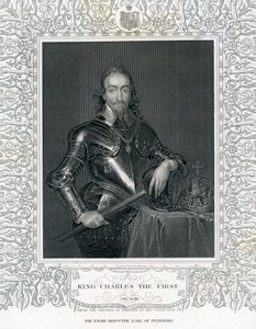 Kuningas Kaarle Ensimmäinen, H. Robinsonin kaiverrus Van Dyckin mukaan, 1800-luku tekijältä English School
