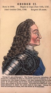 King George II (värillinen kaiverrus) tekijältä English School