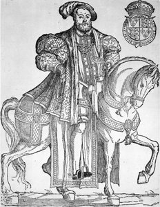 Kuningas Henrik VIII hevosen selässä tekijältä English School