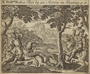 Englannin kuningas William II ammuttiin nuolella metsästäessään, 1100 tekijältä English School