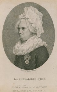 La Chevaliere DEon, syntynyt Tonnerressa, 5. elokuuta 1728 tekijältä English School