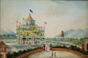 La Favorita eli kiinalainen palatsi, Palermo, Marvuglian ja Giuseppe Patricolan suunnittelema kuningas Fernando IV:lle, n. 1815 (wc paperilla) tekijältä English School