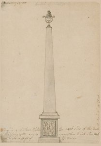 Lamppu lähellä Bedford Housea Lontoossa, purettu vuonna 1799 tekijältä English School