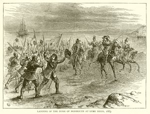 Monmounthin herttuan maihinnousu Lyme Regisissä, 1685 tekijältä English School