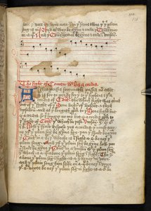 Lansdowne 763, f.115r, 1400-luvulla melko vellum-paperille kirjoitettu osa, joka sisältää ikivanhoja ja erittäin mielenkiintoisia eri kirjoittajien musiikillisia tutkielmia. tekijältä English School