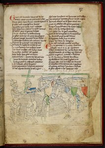 Lansdowne 782 f.27r Taistelu ratsasritarien välillä, 