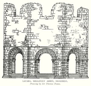 Pesuallas, Mellifont Abbey, Drogheda (kaiverrus) (kaiverrus) tekijältä English School