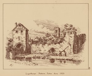 Layerthorpe Postern, purettu 1829 (litografia). tekijältä English School