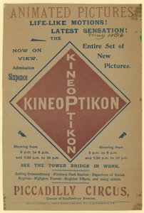 Kineoptikon, Piccadilly Circus mainostava esite tekijältä English School