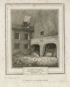 Leathersellers Hall, Bishopsgate Street. Purettu 1799 tekijältä English School